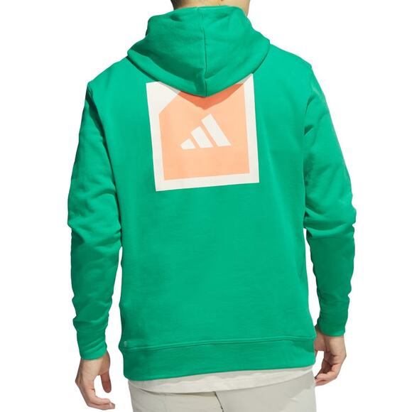 Adidas Golf Adicross Hooded Pullover Sweatshirt Green L - Picture 2 of 16